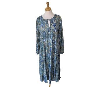 MAELU Willow Dress Blue Floral Size small